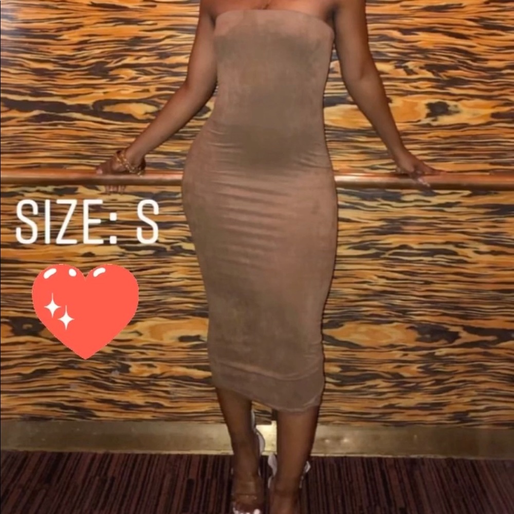 Beige Tube Dress